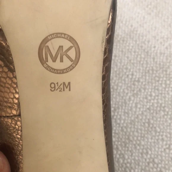 Michael Kors Metallic Gold Snakeskin Platform Perp-toe Heels - Picture 3 of 6